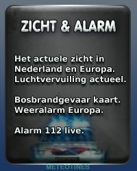 actueel zicht Nederland 112 alarm P2000 alarm luchtvervuiling Nederland Belgie waarschuwing